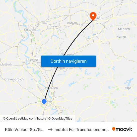 Köln Venloer Str./Gürtel to Institut Für Transfusionsmedizin map