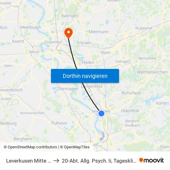 Leverkusen Mitte Bf to 20-Abt. Allg. Psych. Ii, Tagesklinik map