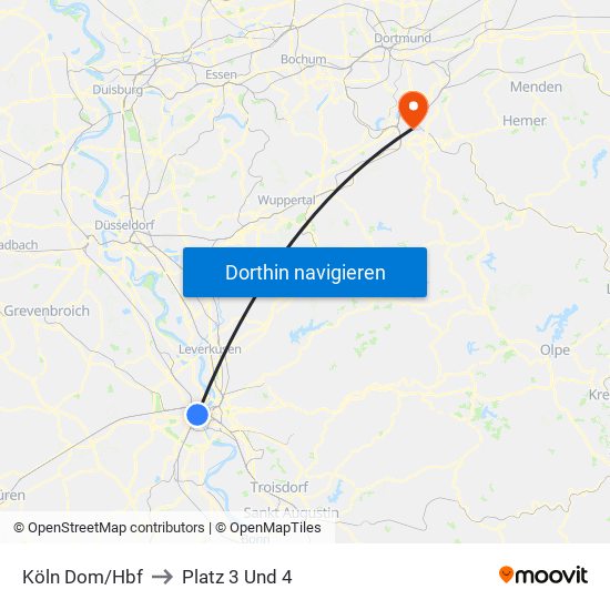 Köln Dom/Hbf to Platz 3 Und 4 map