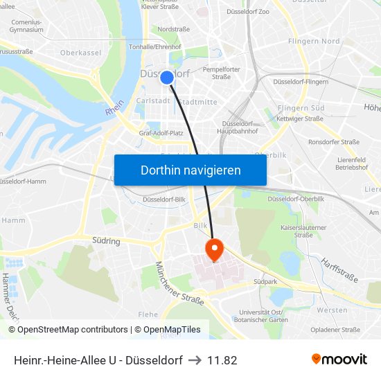 Heinr.-Heine-Allee U - Düsseldorf to 11.82 map