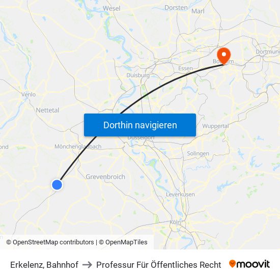 Erkelenz, Bahnhof to Professur Für Öffentliches Recht map