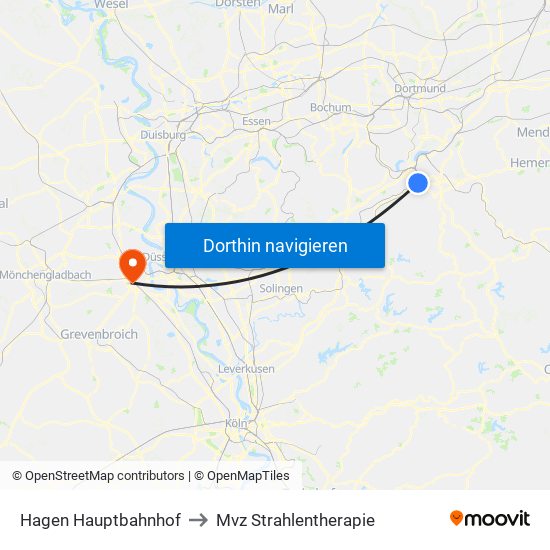 Hagen Hauptbahnhof to Mvz Strahlentherapie map
