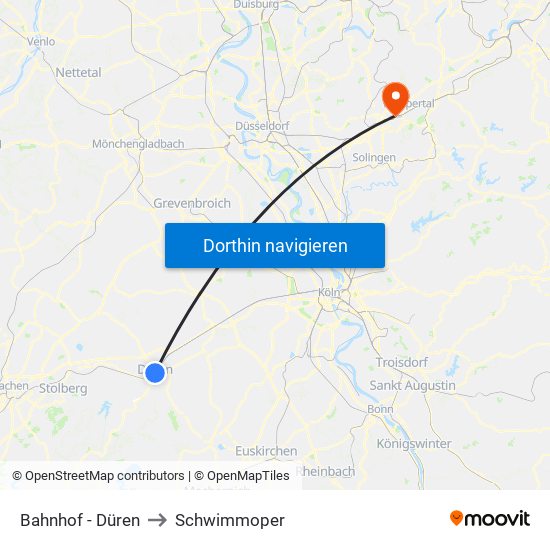 Bahnhof - Düren to Schwimmoper map