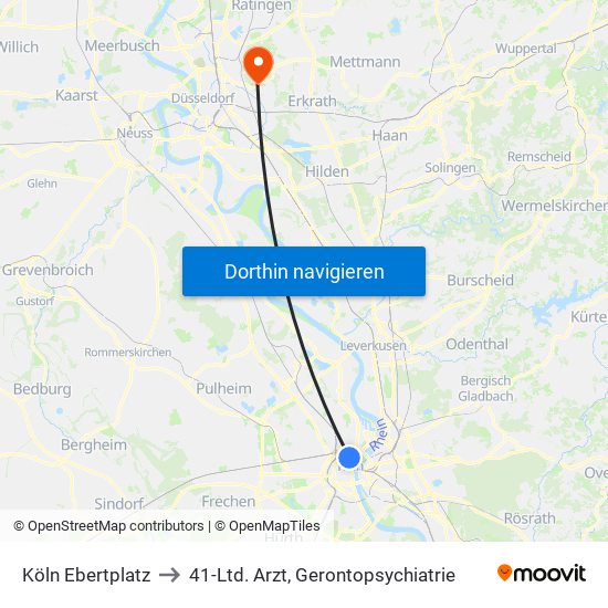 Köln Ebertplatz to 41-Ltd. Arzt, Gerontopsychiatrie map