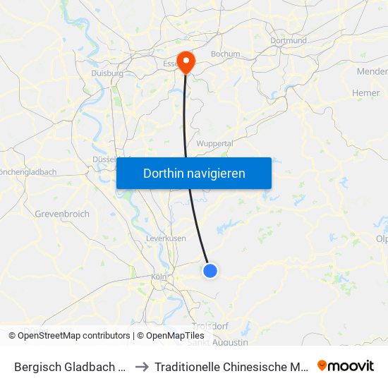 Bergisch Gladbach Bensberg to Traditionelle Chinesische Medizin (Tcm) map