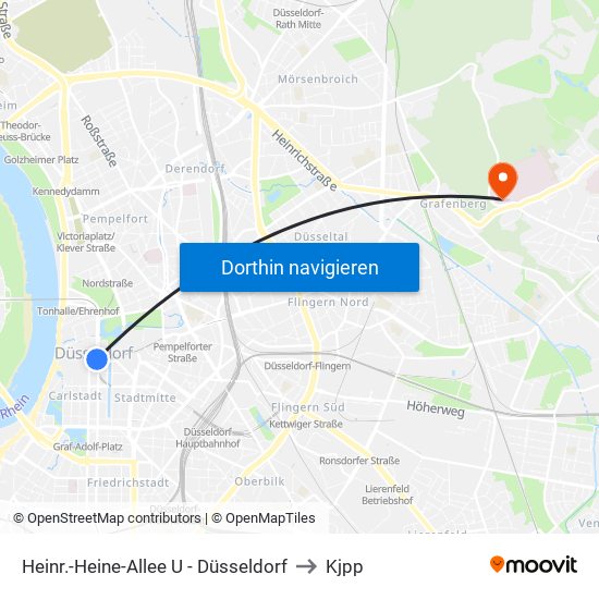 Heinr.-Heine-Allee U - Düsseldorf to Kjpp map