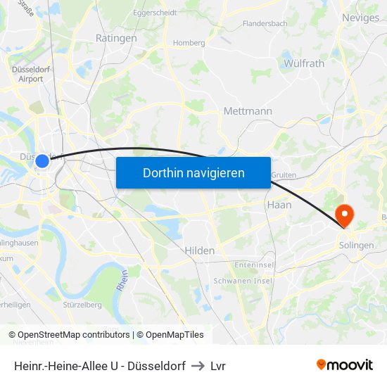 Heinr.-Heine-Allee U - Düsseldorf to Lvr map