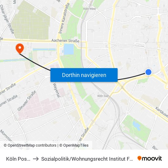 Köln Poststr. to Sozialpolitik / Wohnungsrecht Institut Für Ostrecht map