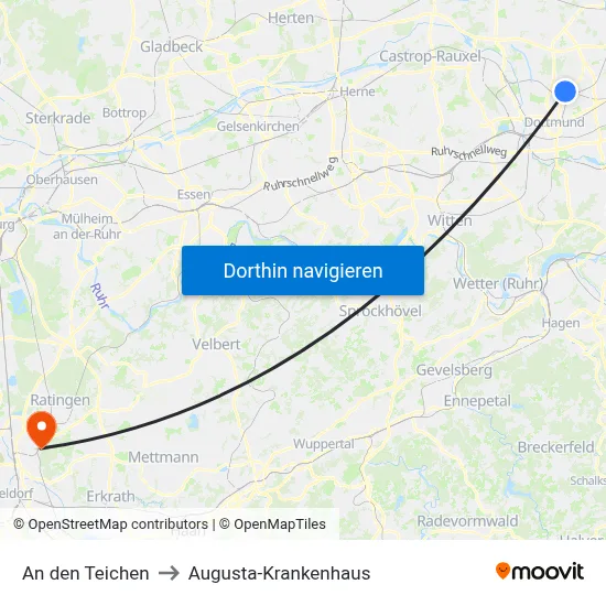 An den Teichen to Augusta-Krankenhaus map