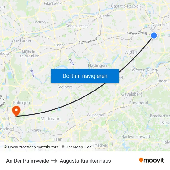 An Der Palmweide to Augusta-Krankenhaus map
