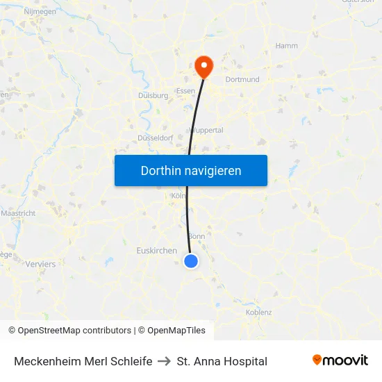 Meckenheim Merl Schleife to St. Anna Hospital map