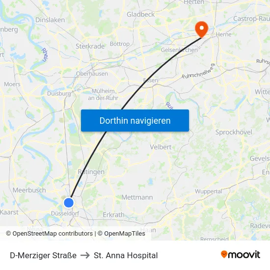 D-Merziger Straße to St. Anna Hospital map