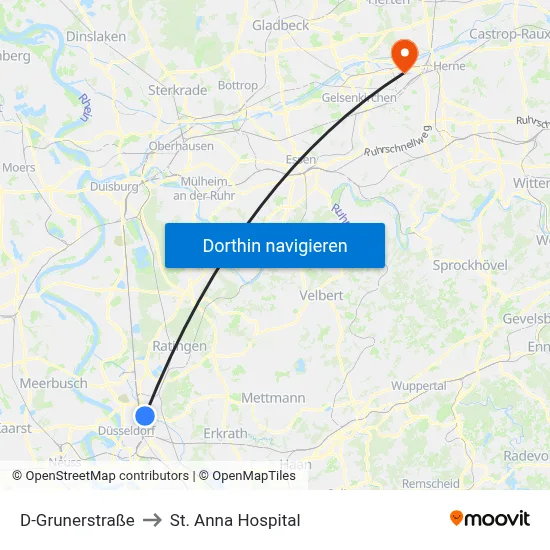 D-Grunerstraße to St. Anna Hospital map
