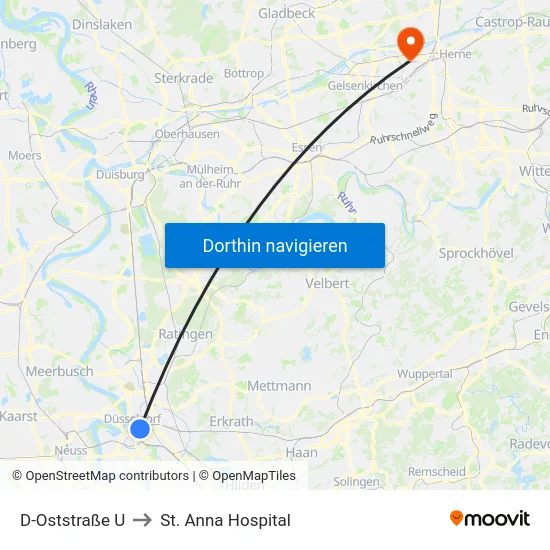 D-Oststraße U to St. Anna Hospital map