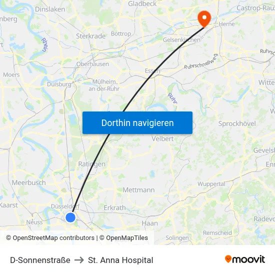 D-Sonnenstraße to St. Anna Hospital map