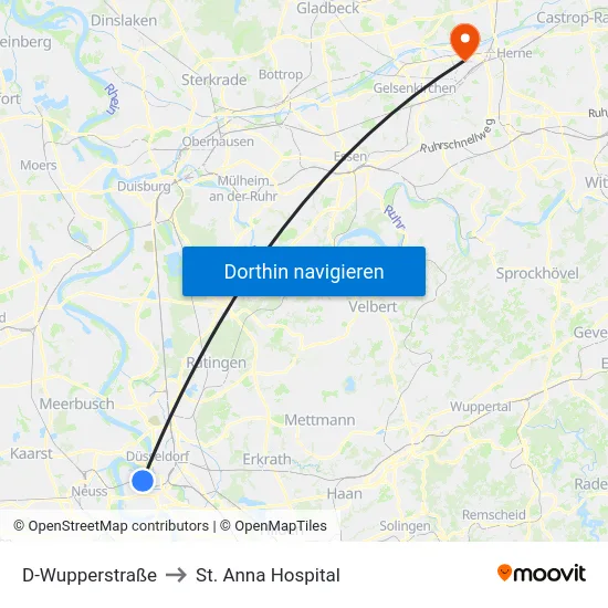 D-Wupperstraße to St. Anna Hospital map