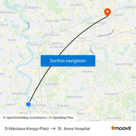 D-Nikolaus-Knopp-Platz to St. Anna Hospital map
