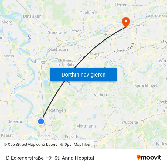 D-Eckenerstraße to St. Anna Hospital map
