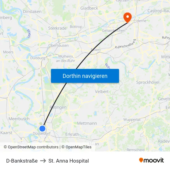 D-Bankstraße to St. Anna Hospital map
