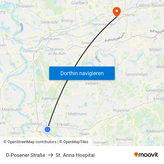 D-Posener Straße to St. Anna Hospital map