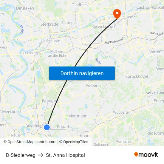 D-Siedlerweg to St. Anna Hospital map