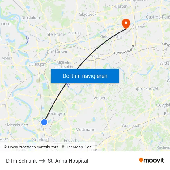 D-Im Schlank to St. Anna Hospital map