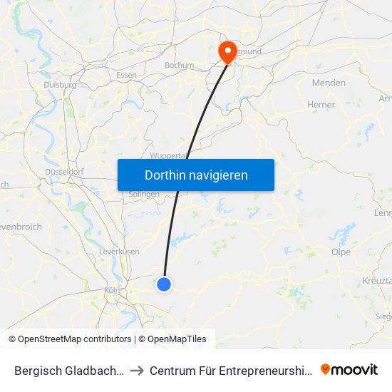 Bergisch Gladbach Bensberg to Centrum Für Entrepreneurship Und Transfer map