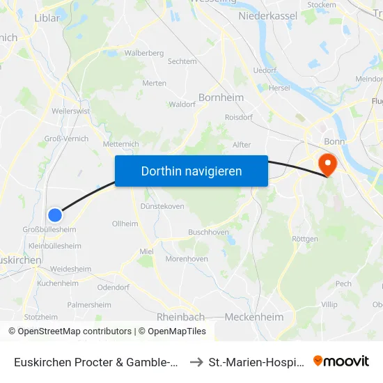 Euskirchen Procter & Gamble-Str. to St.-Marien-Hospital map