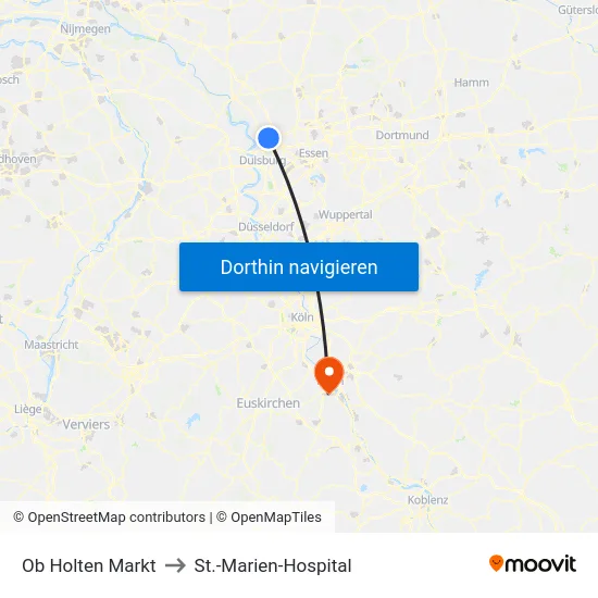 Ob Holten Markt to St.-Marien-Hospital map