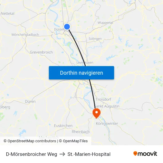 D-Mörsenbroicher Weg to St.-Marien-Hospital map