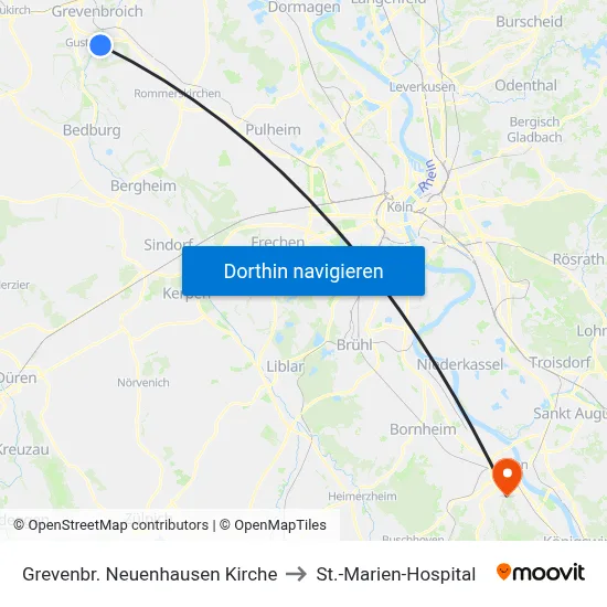 Grevenbr. Neuenhausen Kirche to St.-Marien-Hospital map