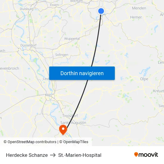 Herdecke Schanze to St.-Marien-Hospital map