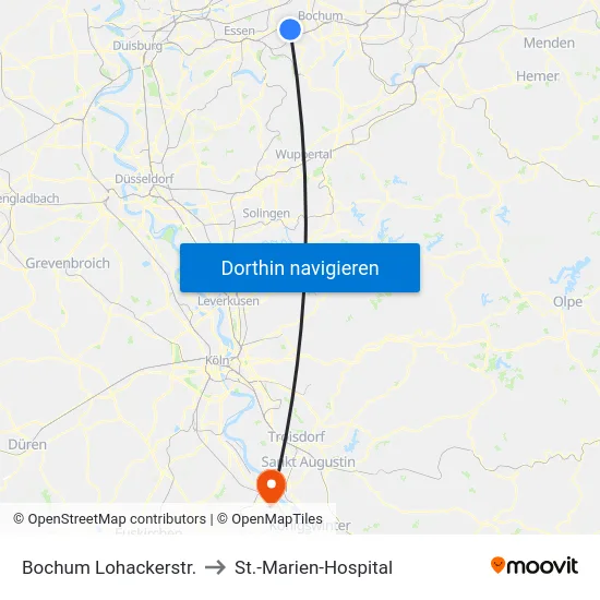 Bochum Lohackerstr. to St.-Marien-Hospital map