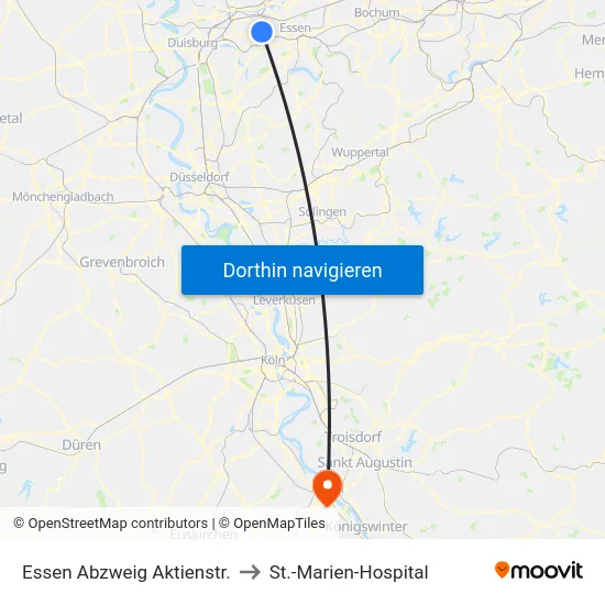 Essen Abzweig Aktienstr. to St.-Marien-Hospital map