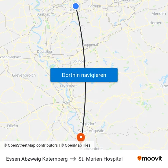 Essen Abzweig Katernberg to St.-Marien-Hospital map
