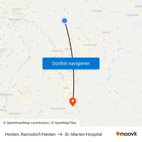 Heiden, Ramsdorf/Heiden to St.-Marien-Hospital map