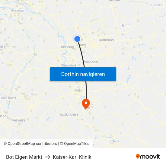 Bot Eigen Markt to Kaiser-Karl-Klinik map