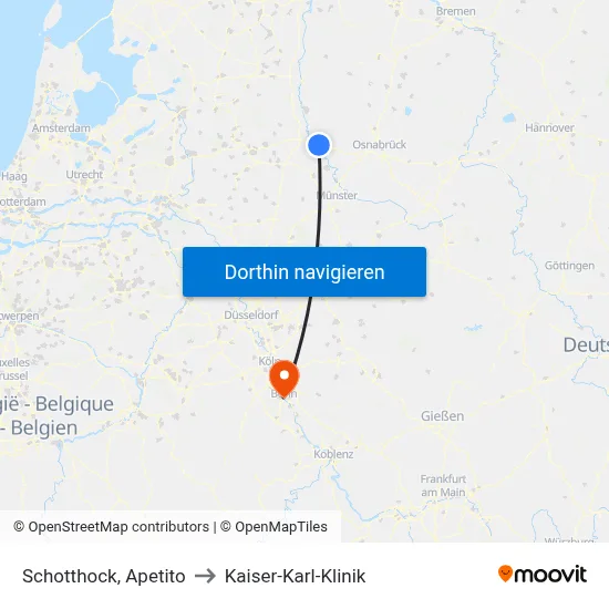 Schotthock, Apetito to Kaiser-Karl-Klinik map
