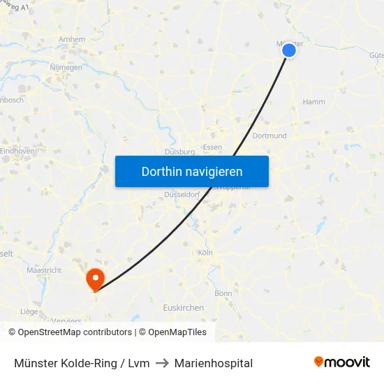 Münster Kolde-Ring / Lvm to Marienhospital map