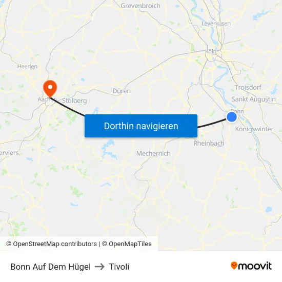 Bonn Auf Dem Hügel to Tivoli map