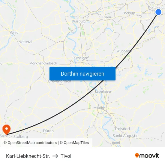 Karl-Liebknecht-Str. to Tivoli map