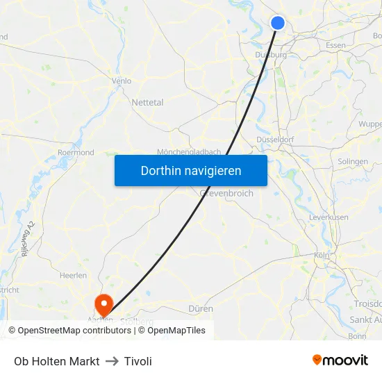 Ob Holten Markt to Tivoli map