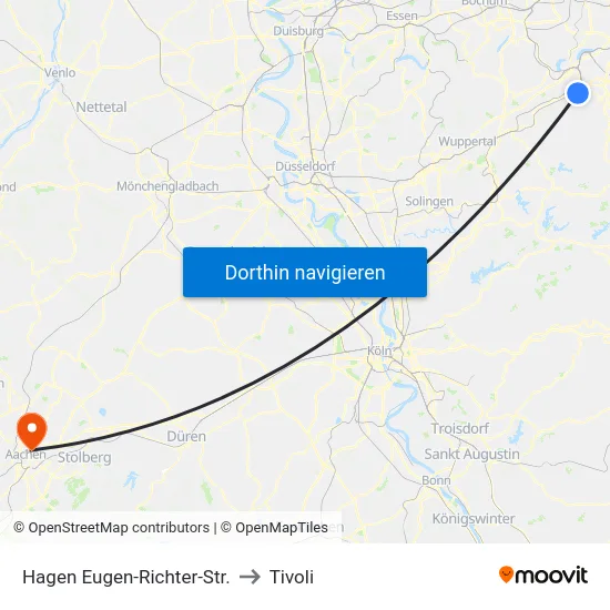 Hagen Eugen-Richter-Str. to Tivoli map