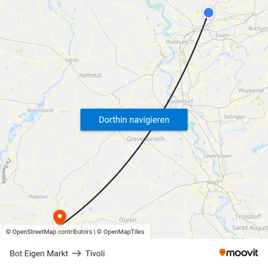Bot Eigen Markt to Tivoli map