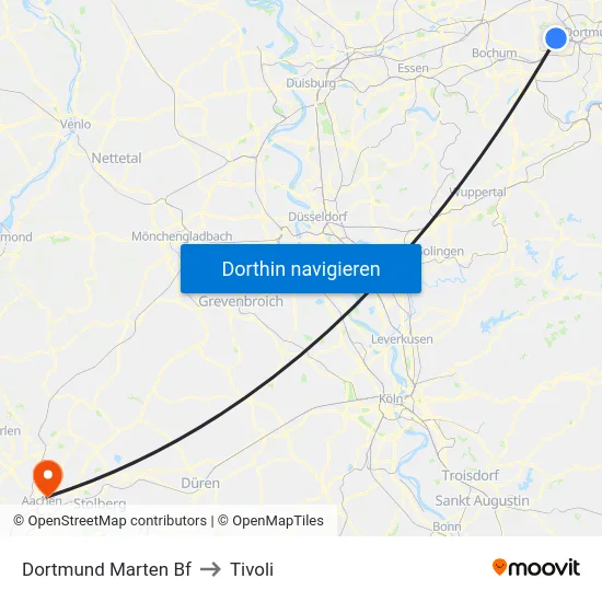 Dortmund Marten Bf to Tivoli map
