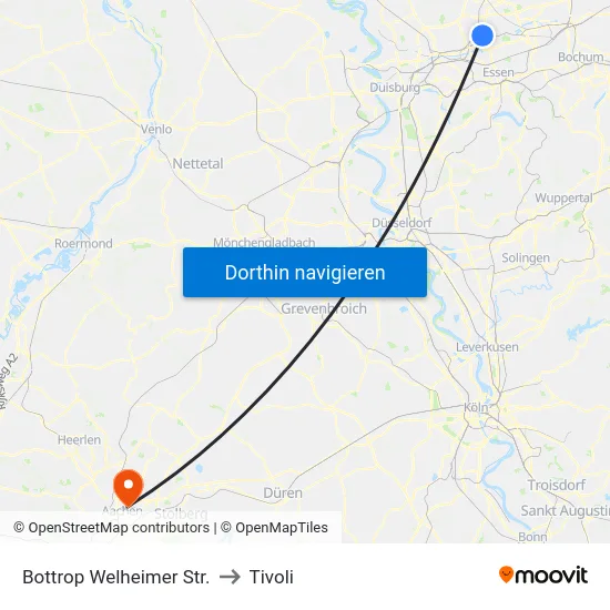 Bottrop Welheimer Str. to Tivoli map