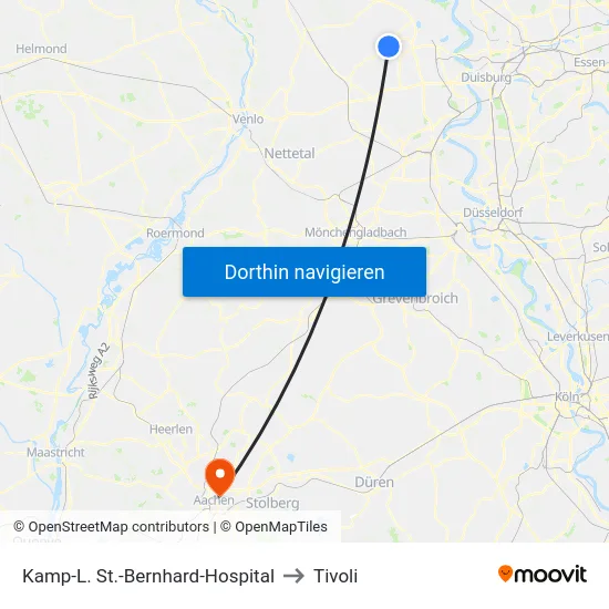 Kamp-L. St.-Bernhard-Hospital to Tivoli map