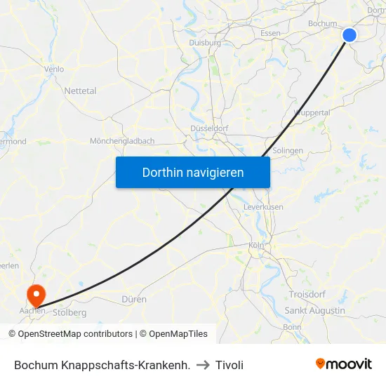 Bochum Knappschafts-Krankenh. to Tivoli map