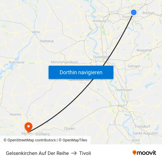 Gelsenkirchen Auf Der Reihe to Tivoli map