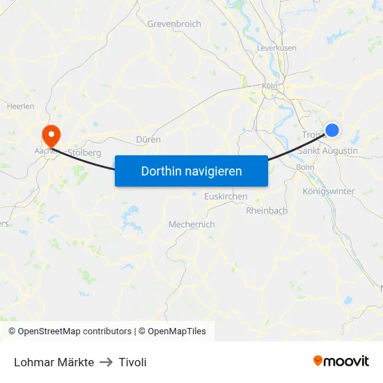 Lohmar Märkte to Tivoli map